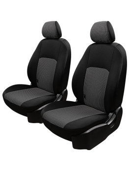 Чехлы на сиденья Lord AutoFashion для автомобиля Lada Largus -1 FL, с 05.2024, Рест., 2 места, Фургон/ Универсал  ДУБЛИН " Жаккард" Чёрный / Зигзаг