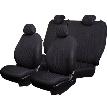 Чехлы на сиденья Lord AutoFashion для автомобиля Hyundai Tucson -3, 03.2015-06.2021, TL, РЗС40/60+подлок., 2П+2Г+1Г Турин Жаккард Чёрный / Спринг-88