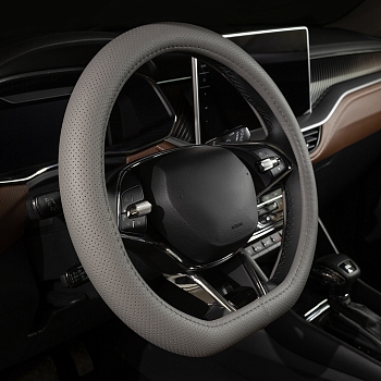 Оплетка на руль каркасная Кожа полиуретан Lord Autofashion (8315 Серый D-форма М)