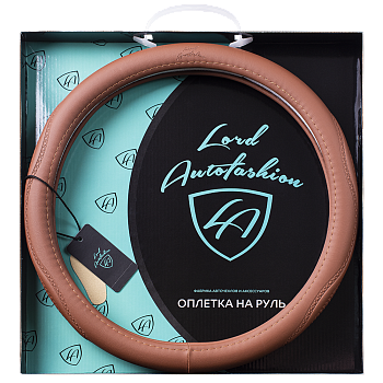 Оплетка на руль каркасная Кожа микрофибра Lord Autofashion (9351 Абрикосовый M)