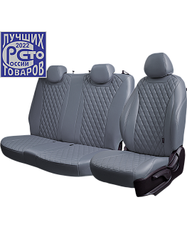 Чехлы на сиденья Lord AutoFashion для автомобиля Ford Transit -6, 07.2006-02.2014, Грузовик/ Фургон, 1+2 места БАЙРОН ст БАЙРОН "Орегон" Сер / Сер / тём-сер