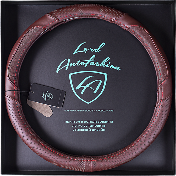 Оплетка на руль каркасная Кожа микрофибра ВС Lord Autofashion (8661 Бордовый М)