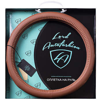 Оплетка на руль каркасная Кожа микрофибра Lord Autofashion (9251 Абрикосовый M)