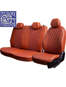 Чехлы на сиденья Lord AutoFashion для автомобиля Ford Transit -6, 07.2006-02.2014, Грузовик/ Фургон, 1+2 места БАЙРОН ст БАЙРОН "Орегон" Корич / Корич / беж