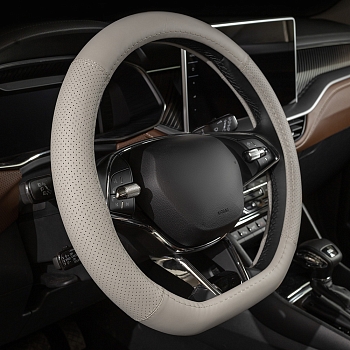 Оплетка на руль каркасная Кожа Lord Autofashion (3806 Серый D-форма M)