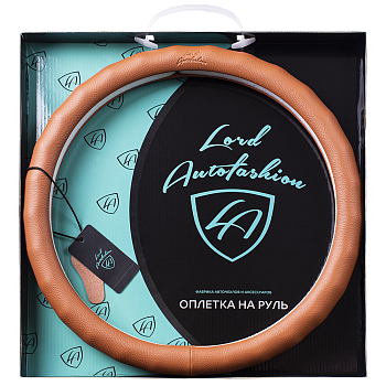 Оплетка на руль каркасная Кожа микрофибра Lord Autofashion (8581 Абрикосовый M)