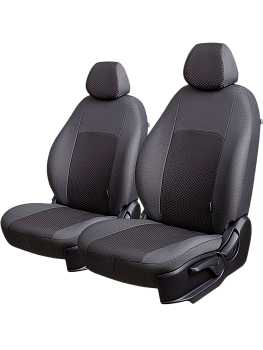 Чехлы на сиденья Lord AutoFashion для автомобиля Lada Largus -1 FL, с 05.2024, Рест., 2 места, Фургон/ Универсал  ДУБЛИН " Жаккард" Серый / Стежок Серый