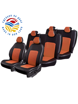 Чехлы на сиденья Lord AutoFashion для автомобиля ГАЗ Соболь НН, с 09.2024, Фургон/Комби 7 мест  ТУРИН СТ "Илана+Орегон" Чёр / Корич / беж / Чёр