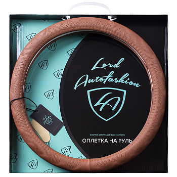 Оплетка на руль каркасная Кожа микрофибра Lord Autofashion (9324 Абрикосовый M)