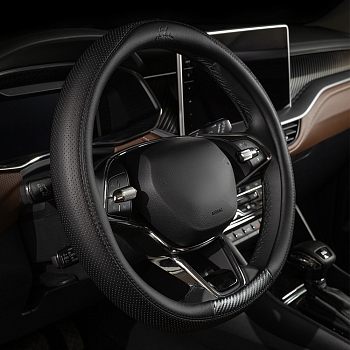 Оплетка на руль каркасная Кожа микрофибра ВС Lord Autofashion (7643 Чёрный М)