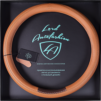 Оплетка на руль каркасная Кожа микрофибра ВС Lord Autofashion (7643 Абрикосовый М)