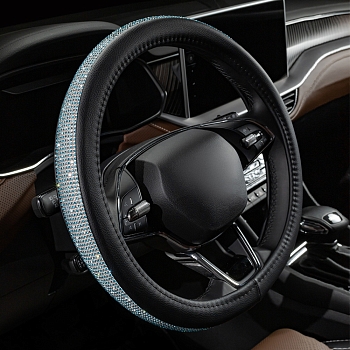 Оплетка на руль каркасная Кожа микрофибра ВС Lord Autofashion (7771 Голубой алмаз М)