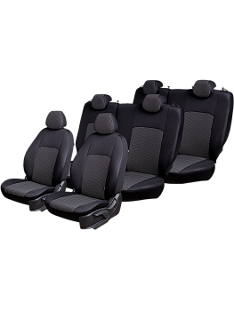 Чехлы на сиденья Lord AutoFashion для автомобиля ГАЗ Соболь НН, с 09.2024, Фургон/Комби 7 мест  ДУБЛИН " Жаккард" Чёрный / Прямоугольник Чёрный