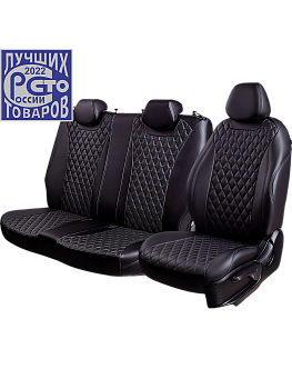 Чехлы на сиденья Lord AutoFashion для автомобиля Ford Transit -6, 07.2006-02.2014, Грузовик/ Фургон, 1+2 места БАЙРОН ст БАЙРОН "Орегон" Чёр / Чёр / чёр