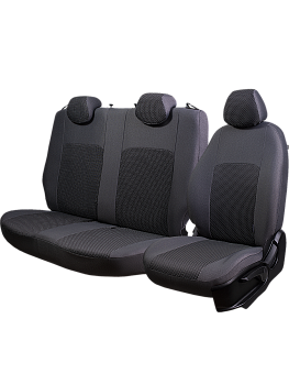 Чехлы на сиденья Lord AutoFashion для автомобиля Fiat Ducato -3/ Peugeot Boxer -2/ Citroen Jumper -2 с 03.2014, 1+2 места ДУБЛИН " Жаккард" Серый / Сеул Серый