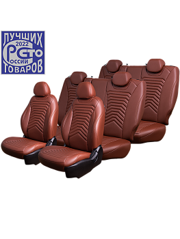 Чехлы на сиденья Lord AutoFashion для автомобиля Volkswagen Caravelle -6, 08.15-12.19, к.Comfortline, 8 м., (1+1, 1+2, 3 м.) БАЙРОН ст ПРЕЗИДЕНТ "Орегон" Корич / Корич / св-корич / св-корич