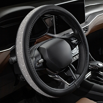 Оплетка на руль каркасная Кожа микрофибра ВС Lord Autofashion (7771 Чёрный алмаз М)