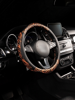 Оплетка на руль каркасная Кожа полиуретан Lord Autofashion (8684 Тигр М)