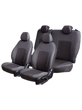 Чехлы на сиденья Lord AutoFashion для автомобиля УАЗ Хантер -1, с 11.2003, РЗСиС 60/40, Без подгол. ДУБЛИН " Жаккард" Серый / Стежок Серый