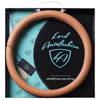 Оплетка на руль каркасная Кожа микрофибра Lord Autofashion (7331 Абрикосовый M)