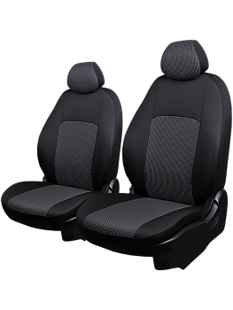 Чехлы на сиденья Lord AutoFashion для автомобиля Lada Largus -1 FL, с 05.2024, Рест., 2 места, Фургон/ Универсал  ДУБЛИН " Жаккард" Чёрный / Сеул Серый