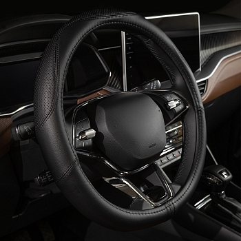 Оплетка на руль каркасная Кожа микрофибра ВС Lord Autofashion (9289 Чёрный М)