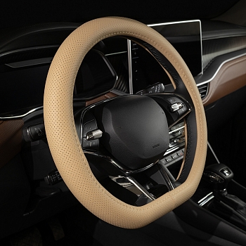 Оплетка на руль каркасная Кожа полиуретан Lord Autofashion (8315 Бежевый D-форма М)