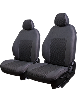 Чехлы на сиденья Lord AutoFashion для автомобиля Lada Largus -1 FL, с 05.2024, Рест., 2 места, Фургон/ Универсал  ДУБЛИН " Жаккард" Серый / Сеул Серый
