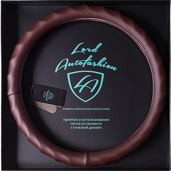 Оплетка на руль каркасная Кожа микрофибра ВС Lord Autofashion (9294 Бордовый М)