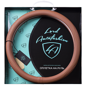 Оплетка на руль каркасная Кожа микрофибра Lord Autofashion (9368 Абрикосовый M)